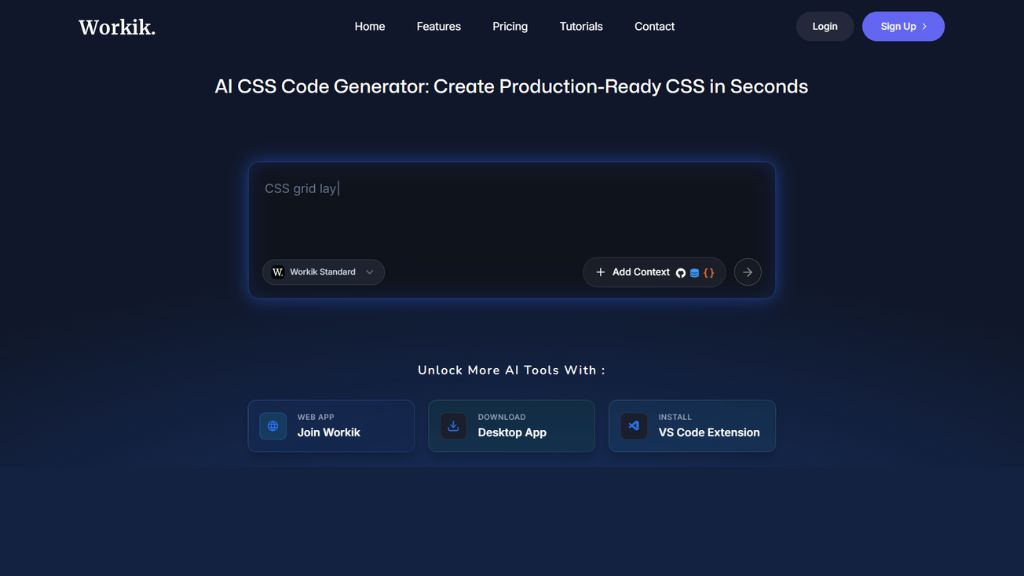 Workik AI CSS Generator